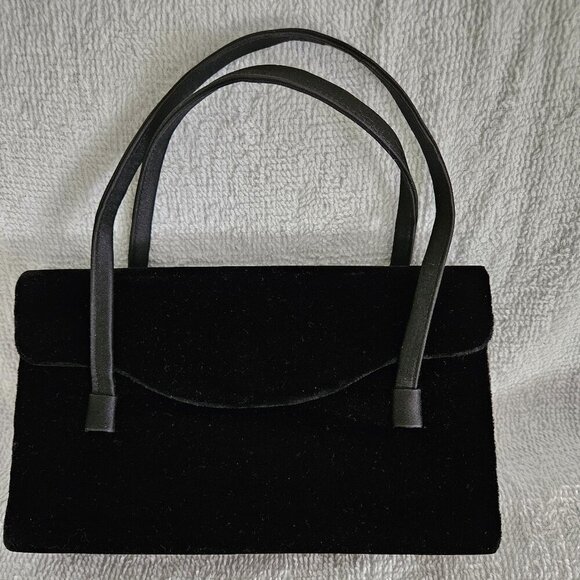 🔆50% OFF! Small Velour and Satin Handbag - Picture 1 of 7